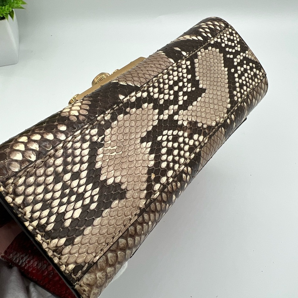 Gucci padlock Pink Python Crossbody with Gold Cha… - image 5